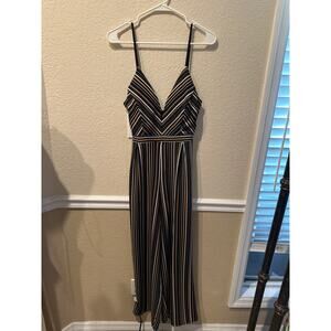Women’s Emerald Sunday Striped Jumpsuit. Size Medium